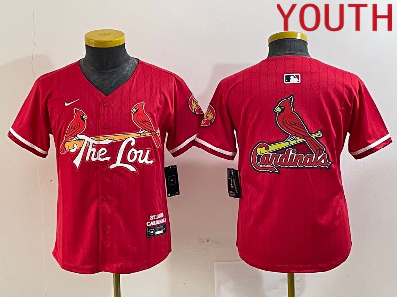 Youth St.Louis Cardinals Blank Red City Edition 2024 Nike MLB Jersey style 3